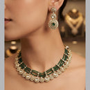 Rajwadi Collection Designer Polki Kundan And Pearl Choker Necklace Set