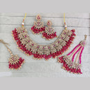 Rajwadi Collection Luxury Crystal Stone And Pearl Necklace Set