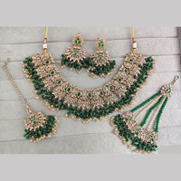 Rajwadi Collection Luxury Crystal Stone And Pearl Necklace Set