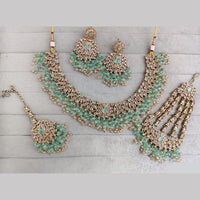Rajwadi Collection Luxury Crystal Stone And Pearl Necklace Set