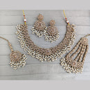 Rajwadi Collection Luxury Crystal Stone And Pearl Necklace Set