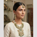 Rajwadi Collection Classic Kundan Stone And Pearl Choker Neckalce Set 