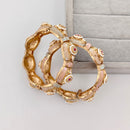 Rajwadi Collection Premium Pota Stone And Pearl Meenakari Openable Bangles Set