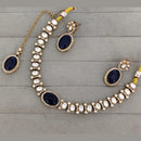 Rajwadi Collection Premium Pota Stone Necklace Set