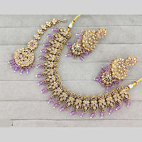 Rajwadi Collection Luxury Crystal Stone And Pearl Necklace Set