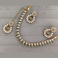 Rajwadi Collection Premium Pota Stone Necklace Set