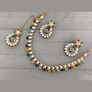Rajwadi Collection Premium Pota Stone Necklace Set