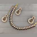 Rajwadi Collection Premium Pota Stone Necklace Set
