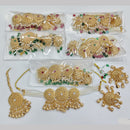 Rajwadi Collection Premium Pota Stone And Pearl Choker Necklace Set