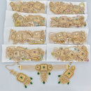 Rajwadi Collection Premium Pota Stone And Pearl Choker Necklace Set