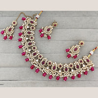 Rajwadi Collection Designer Pota Stone And Austrian Stone Beads Necklace Set