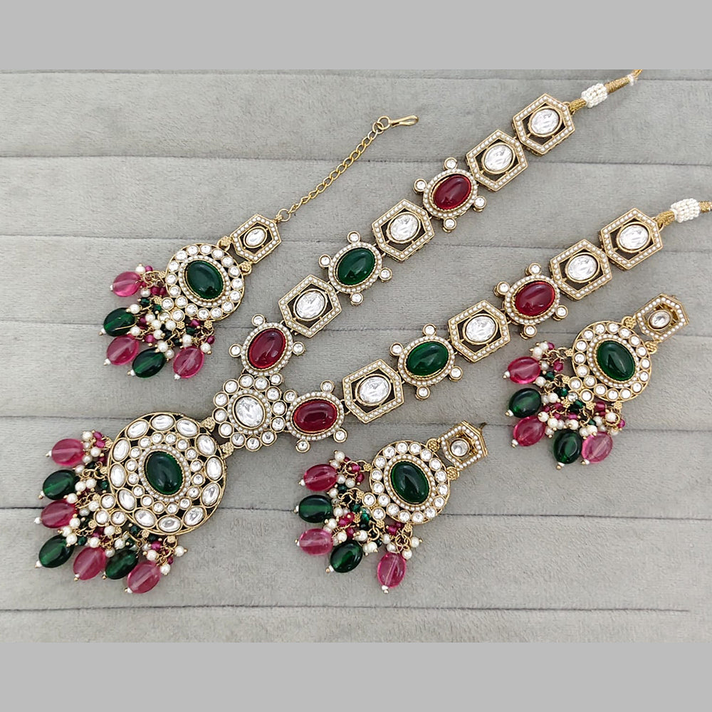 Dark Pink & Green