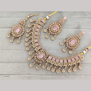 Rajwadi Collection Luxury Crystal Stone And Pearl Designer Necklace Set