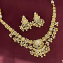 Rajwadi Collection Designer Pota Stone And Pearl Necklace Set