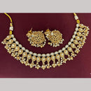 Rajwadi Collection Designer Pota Stone And Pearl Necklace Set