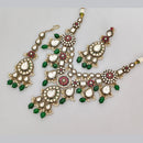 Rajwadi Collection Designer Pota Stone And Pearl Necklace Set