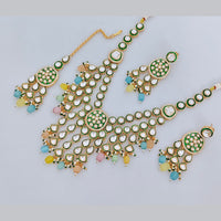 Rajwadi Collection Designer Pota Stone And Pearl Necklace Set