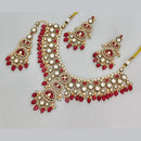 Rajwadi Collection Designer Pota Stone And Pearl Necklace Set