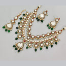 Rajwadi Collection Designer Pota Stone And Pearl Necklace Set
