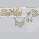 Rajwadi Collection Designer Pota Stone And Pearl Necklace Set