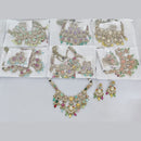 Rajwadi Collection Designer Pota Stone And Pearl Necklace Set