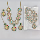 Rajwadi Collection Designer Pota Stone Necklace Set