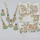 Rajwadi Collection Designer Pota Stone And Pearl Necklace Set