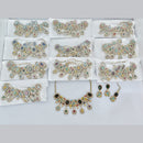 Rajwadi Collection Designer Pota Stone Choker Necklace Set