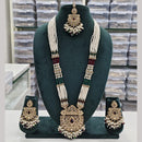 Rajwadi Collection Designer Crystal Stone And Beads Long Necklace Set