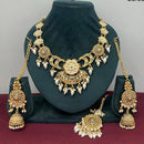 Rajwadi Collection Designer Pota Stone And Pearl Necklace Set
