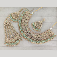 Rajwadi Collection Luxury Crystal Stone And Pearl Designer Necklace Set