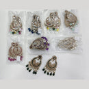 Rajwadi Collection Elegant Crystal Stone And Pearl Dangler Earrings