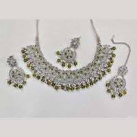 Rajwadi Collection Luxury Crystal Stone And Pearl Designer Necklace Set