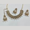 Rajwadi Collection Luxury Crystal Stone And Pearl Designer Necklace Set