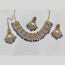 Rajwadi Collection Luxury Crystal Stone And Pearl Designer Necklace Set