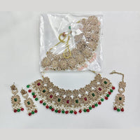 Rajwadi Collection Luxury Crystal Stone And Pearl Designer Necklace Set