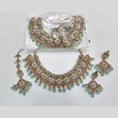 Rajwadi Collection Luxury Crystal Stone And Pearl Designer Necklace Set