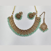 Rajwadi Collection Luxury Crystal Stone And Pearl Designer Necklace Set