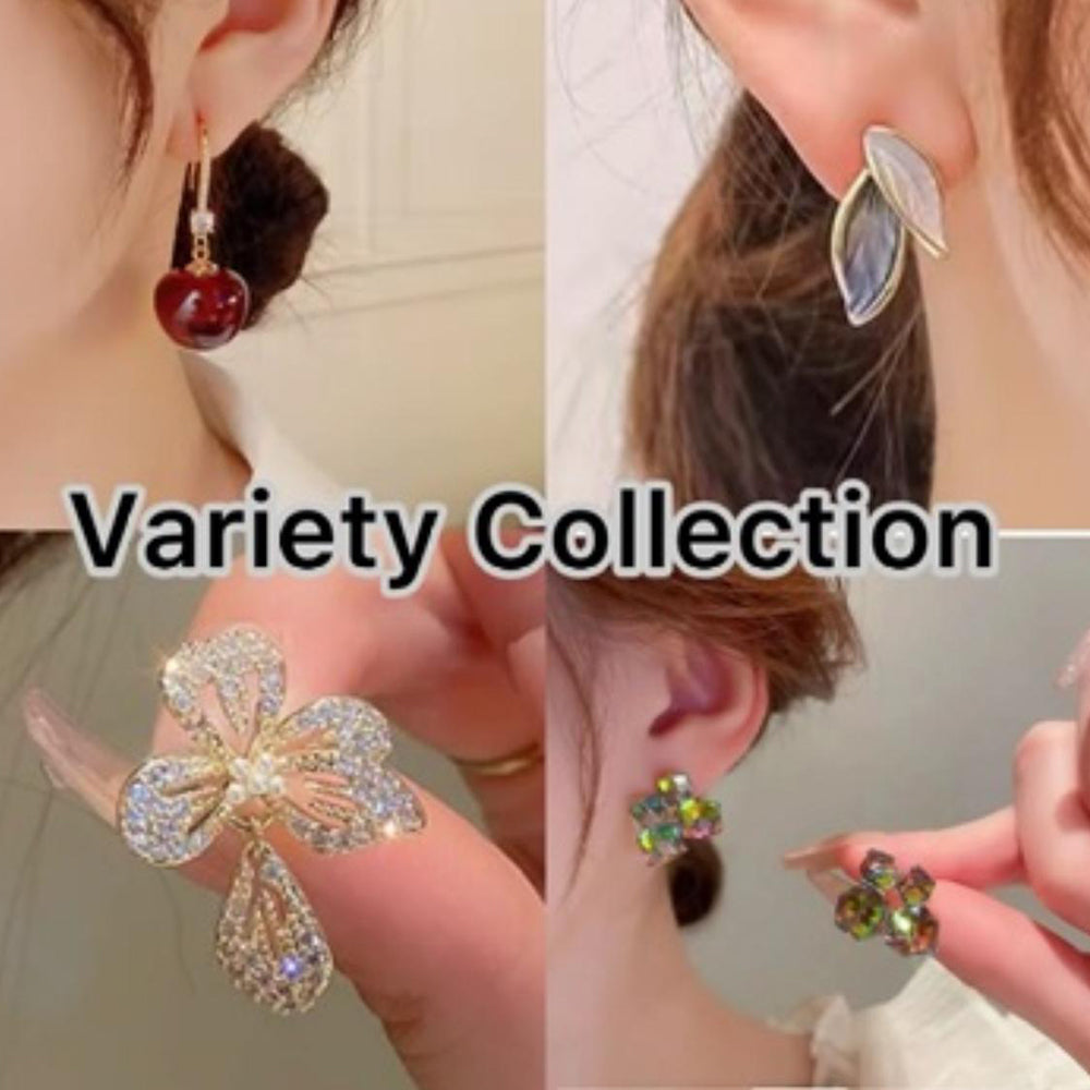 VF Collection Imported Korean Earrings Variety collection (Assorted 50 Set Designs)
