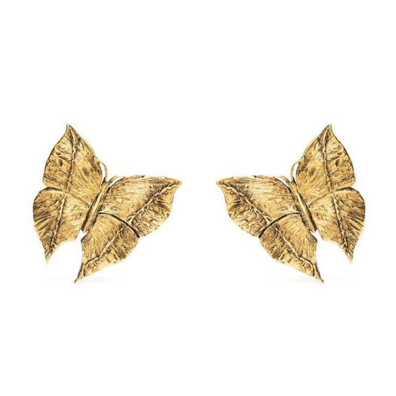 Manath Jewels Gold Plated Matte Finish Korean Style Stud Earrings