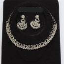 Sanjana Jewels Silver Plated Austrian Stone Necklace Set