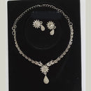 Sanjana Jewels Silver Plated Austrian Stone Necklace Set