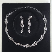 Sanjana Jewels Silver Plated Austrian Stone Necklace Set