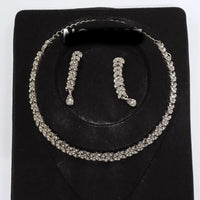 Sanjana Jewels Silver Plated Austrian Stone Necklace Set