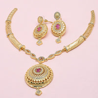 Sanjana Jewels Gold Plated Austrian Stone Necklace Set