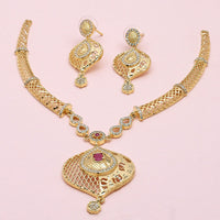 Sanjana Jewels Gold Plated Austrian Stone Necklace Set