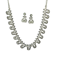 Urthn Silver Plated Elegant Austrian Stone Necklace set .(Pack of 3)