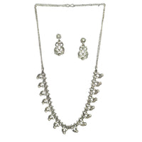 Urthn Silver Plated Elegant Austrian Stone Necklace set(Pack of 3)