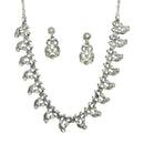 Urthn Silver Plated Elegant Austrian Stone Necklace set(Pack of 3)