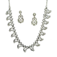 Urthn Silver Plated Elegant Austrian Stone Necklace set(Pack of 3)